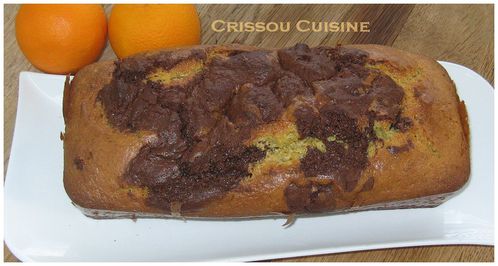 gâteau marbré choc et orange