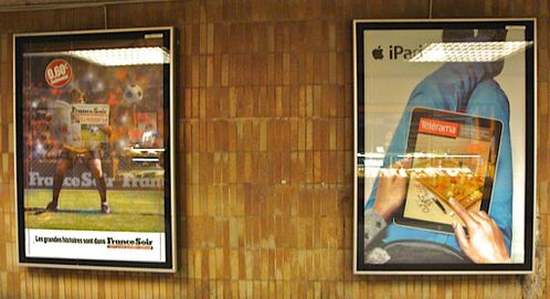 iPad FranceSoir affiche métro 2