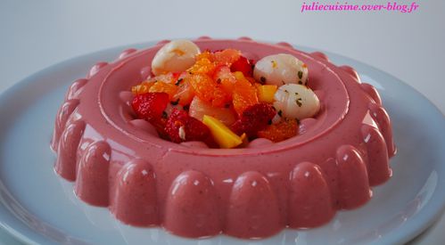 Bavarois agar fraises