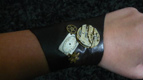 steampunk bracelet cuir 1