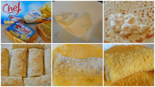 crepes aux crevettes et fromage chef