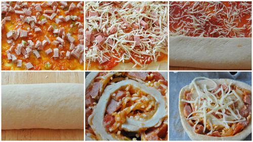 roule de pizza a la mortadelle