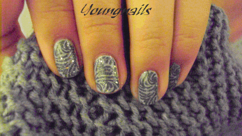 duo sephora gris nail art 2