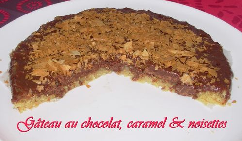 Gâteau au chocolat, caramel & noisettes2