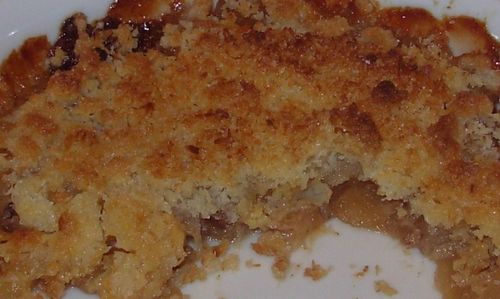 Crumble pommes, banane, coco, choco blanc4