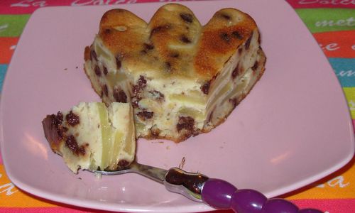 Gâteau ricotta, pommes, pralin chocolat6