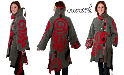 manteau gris rouge 2