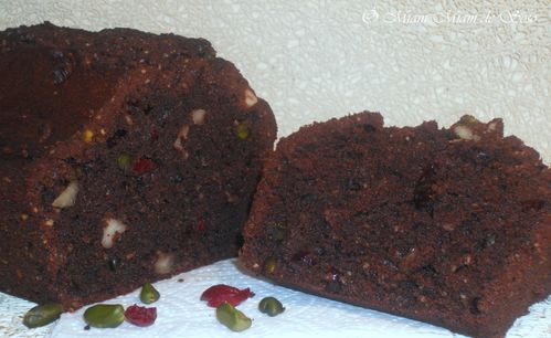 cake chocolat fruit sec et cramberrie