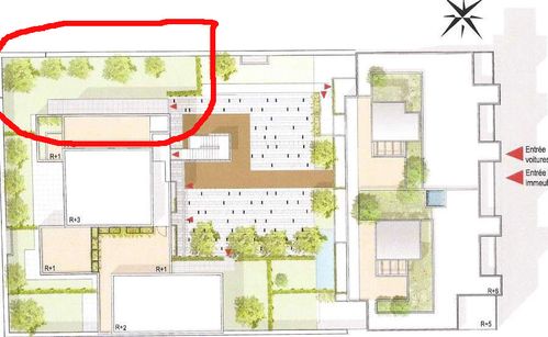 Le portillon d'entrée a été déplacé notre jardin modifié Modification du plan de masse, notre entrée déplacée