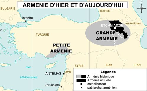 carte historique de l'Arménie carte d'arménie