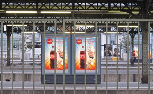 affiche Coca-cola gare de Lyon