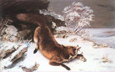 Courbet-Le-renard-dans-la-neige