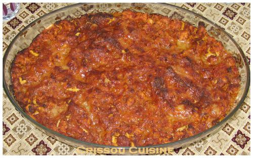 lasagnes poulet et carottes râpées au pesto plat