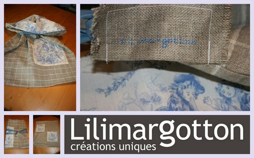 SacLinge Lin Toile de Jouy