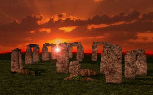 stonehenge - photo rouge