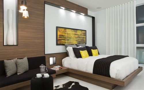 Salon scandinave jaune: chambre bleu canard et jaune. astuces deco ...