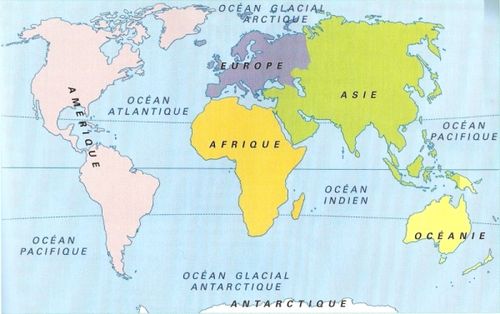 geographie des continents - Image