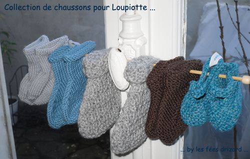 mosaique chaussons bleu-gris