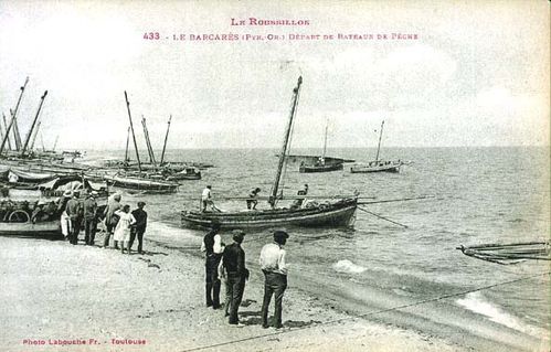 Le Barcarès départ des bâteaux de pêche