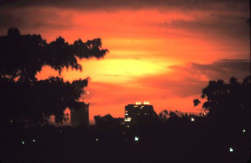 Coucher de soleil d'Abidjan-RCI- 1980