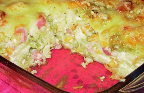 Clafoutis de pâtes, jambon et gruyère4
