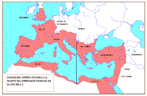 division del Imperio romano