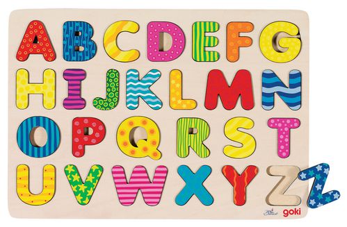 26 mini tampons en bois - Lettres de l'alphabet majuscules