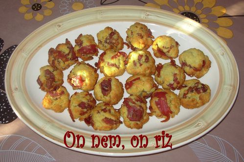Cookies pommes de terre-jambon cru1