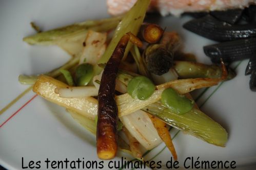 légumes de printemps croquants