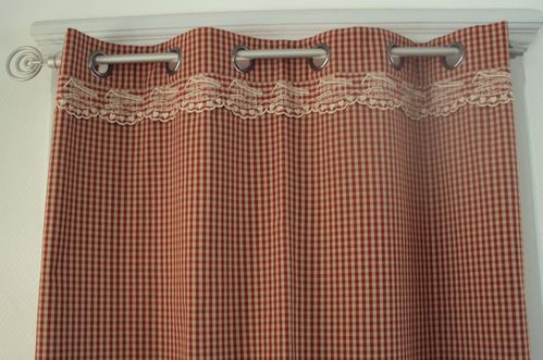 Galon frise coton voile broderie montagne campagne > au ... Rideaux Chalet décor
