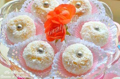 Ingrédients gateaux algeriens boules de noix de coco