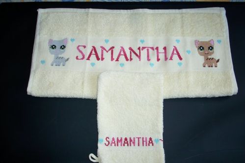 serviette petshop samantha par corinne
