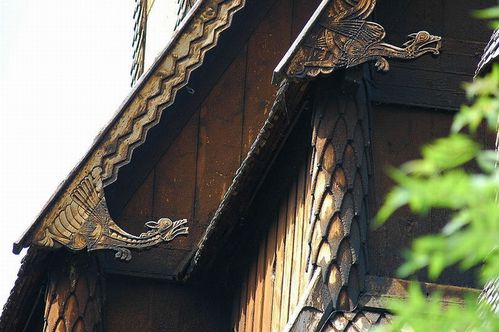 dragons de toiture à Hopperstad