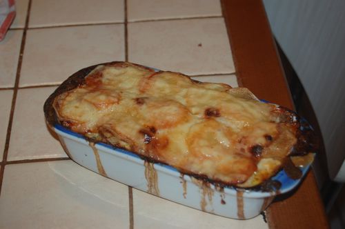 gratin pommes de terre, poulet gras de foie gras