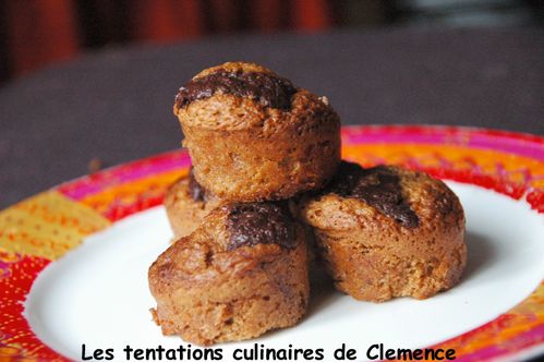 moelleux choco-cannelle, coeur choco noir au biscuit