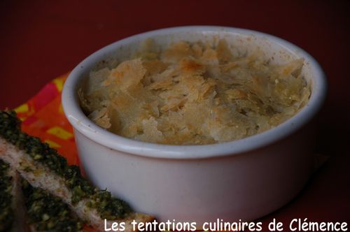 commpotée de légume, oeuf cocotte et croustilant de parme