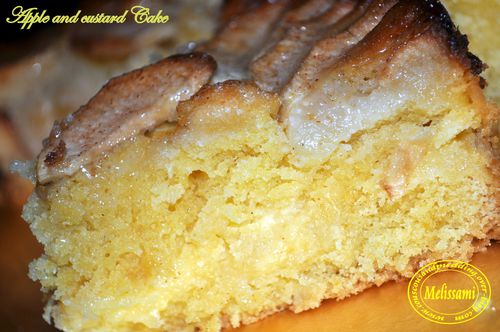 Apple and custard cake