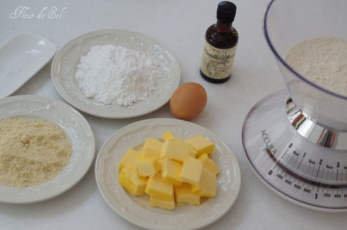 Ingredients pate sablee aux amandes