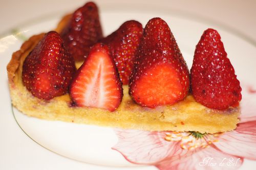 tarte aux fraises creme d'amande part