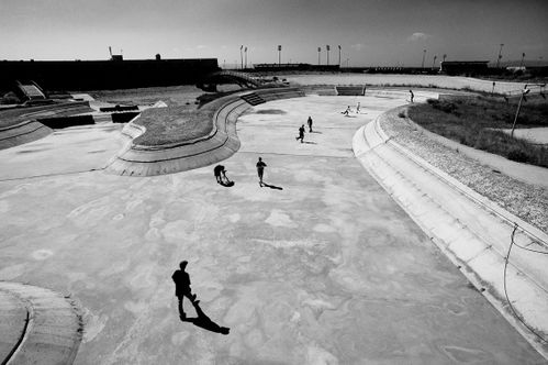Athens Olympic Kajac Stadium 2698 B&W