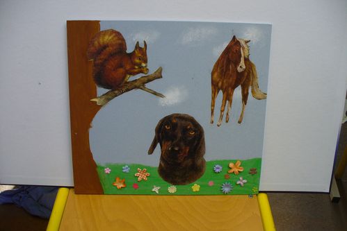 tableau collage de serviettes juliette