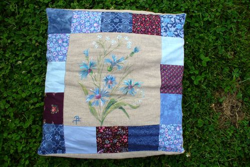 coussin fleurs