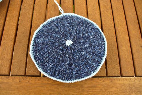 potholder bleu