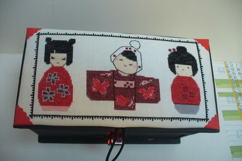 cartonnage et broderie boîte à bijoux