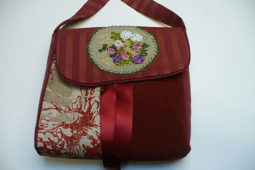 broderie au ruban sac
