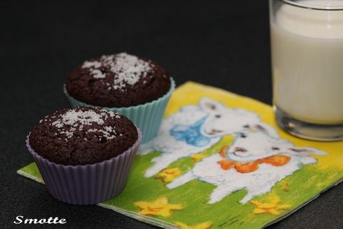 Muffins noix de coco-chocolat