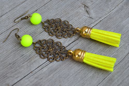 Pompon jaune fluo