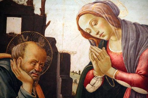 491h7 Montecassino, Nativité de Botticelli