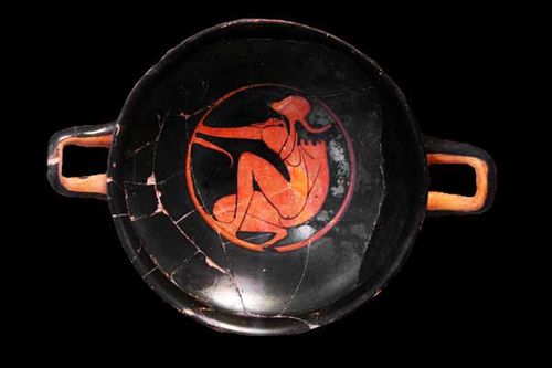 840j2 kylix 5e siècle à figure rouge (archer)