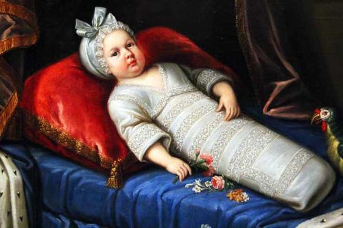 876f5b portrait présumé de Louis XIV bébé (détail)